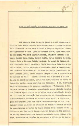 Atas de Sessões do Conselho Nacional do Trabalho (CNT) de 1933.