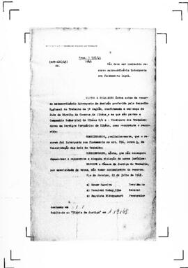 Acórdão nº 00626 de 1945