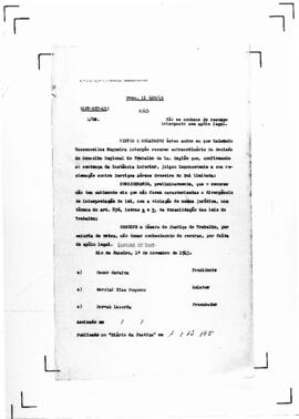 Acórdão nº 00937 de 1945