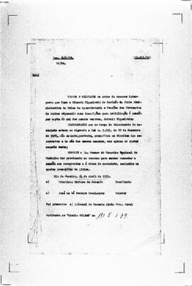 Acórdão nº 00211 de 1939