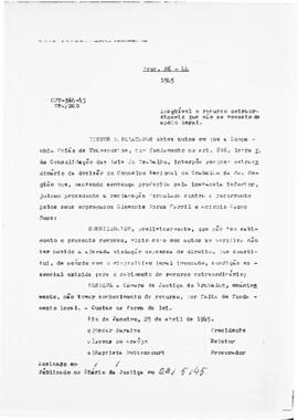 Acórdão nº 00364 de 1944