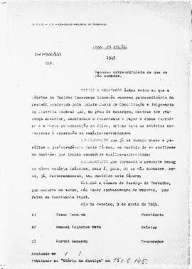 Acórdão nº 00322 de 1944