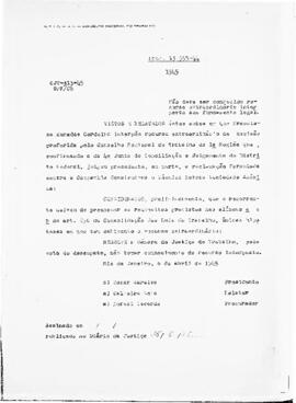 Acórdão nº 00313 de 1944