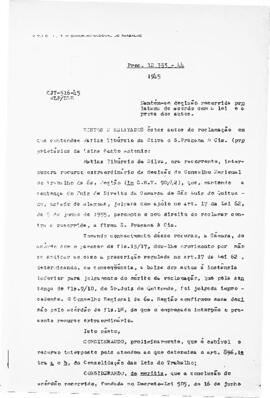 Acórdão nº 00516 de 1945