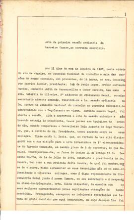 Atas de Sessões da 3ª Câmara do Conselho Nacional do Trabalho (CNT) de 1938.