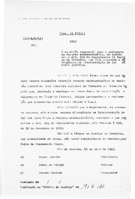 Acórdão nº 00428 de 1943