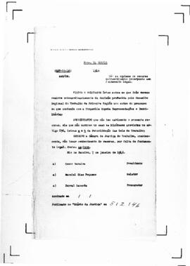 Acórdão nº 00015 de 1945