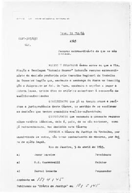 Acórdão nº 00307 de 1944