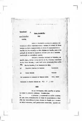 Acórdão nº 00160 de 1938