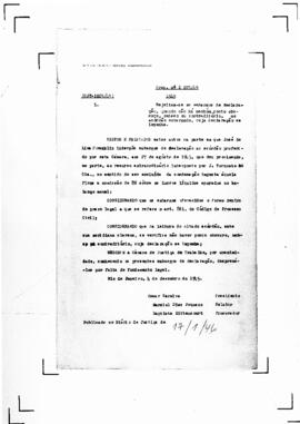 Acórdão nº 01025 de 1945