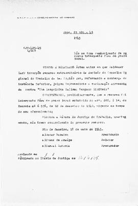 Acórdão nº 00425 de 1943