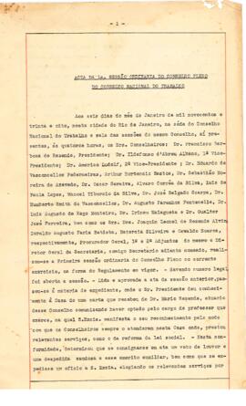 Atas de Sessões do Conselho Pleno do Conselho Nacional do Trabalho (CNT) de 1938.