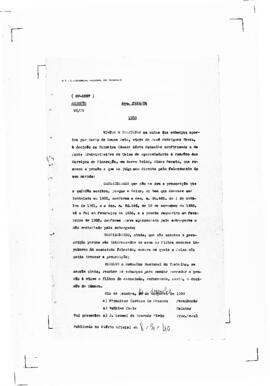 Acórdão nº 01567 de 1938